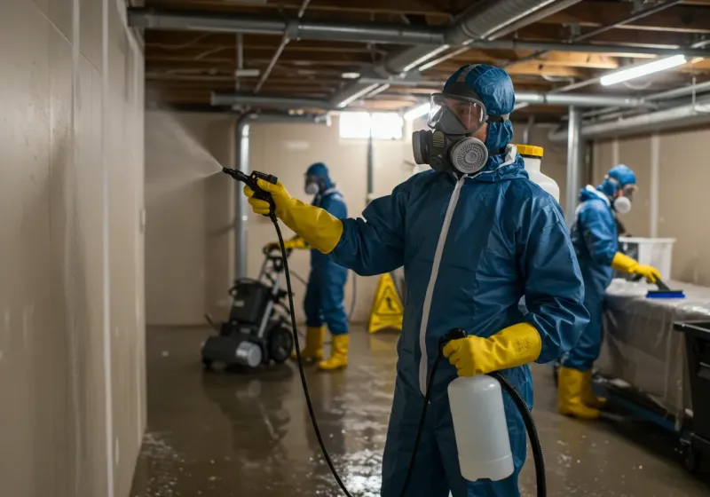 Basement Sanitization and Antimicrobial Treatment process in Beaufort County, NC