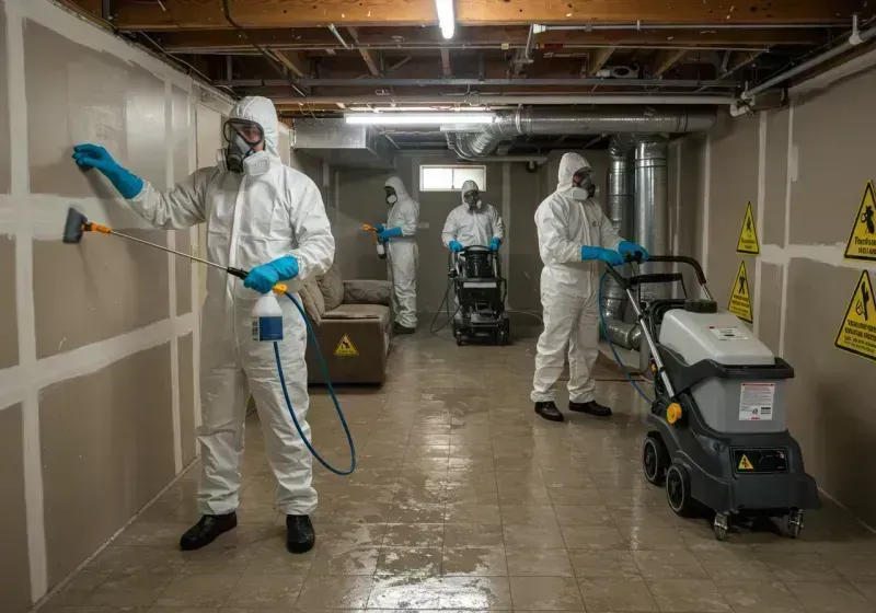 Basement Moisture Removal and Structural Drying process in Beaufort County, NC